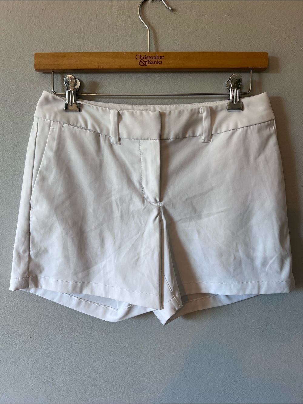 Nike White Women's Athletic Tailored Golf Shorts